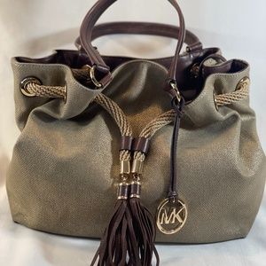 Michael Kors Gold Woven purse